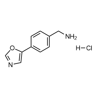 (4-(Oxazol-5-yl)phenyl)methanamine hydrochloride structure