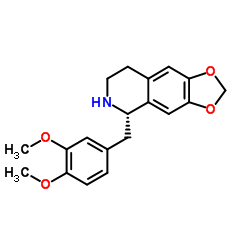 (5S)-5-(3,4-Dimethoxybenzyl)-5,6,7,8-tetrahydro[1,3]dioxolo[4,5-g]isoquinoline结构式