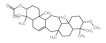 11-methoxy-4,4,7a,10,10,13a,15b-heptamethyl-2,3,4,4a,5,7,7a,8,9,9a,10,11,12,13,13a,13b,14,15,15a,15b-icosahydro-1h-cyclohepta[1,2-a:5,4-a']dinaphthalen-3-yl acetate结构式