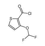 2-Thiophenecarbonyl chloride, 3-(difluoromethoxy)- (9CI) Structure