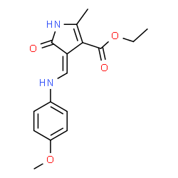 ETHYL 4-[(4-METHOXYANILINO)METHYLENE]-2-METHYL-5-OXO-4,5-DIHYDRO-1H-PYRROLE-3-CARBOXYLATE Structure