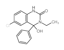 2(1H)-Quinazolinone,6-chloro-3-ethyl-3,4-dihydro-4-hydroxy-4-phenyl- structure