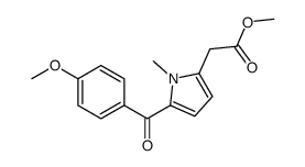 methyl 2-[5-(4-methoxybenzoyl)-1-methylpyrrol-2-yl]acetate Structure