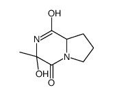 Pyrrolo[1,2-a]pyrazine-1,4-dione, hexahydro-3-hydroxy-3-methyl-, (8aS)- (9CI) structure