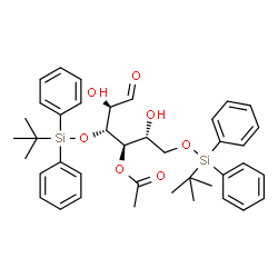 4-O-乙酰基-3,6-二-O-(四丁基二苯基硅基)-D-谷氨醛结构式