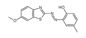 2-[(6-Methoxy-2-benzothiazolyl)azo]-4-methylphenol Structure