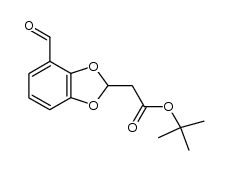 tert-butyl 2-(4-formylbenzo[d][1,3]dioxol-2-yl)acetate Structure