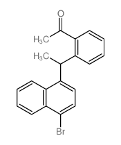 1-[2-[1-(4-bromonaphthalen-1-yl)ethyl]phenyl]ethanone Structure