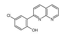 Phenol, 4-chloro-2-(1,8-naphthyridin-2-yl)- (9CI) structure