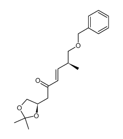 (E)-(S)-6-Benzyloxy-1-((R)-2,2-dimethyl-[1,3]dioxolan-4-yl)-5-methyl-hex-3-en-2-one Structure