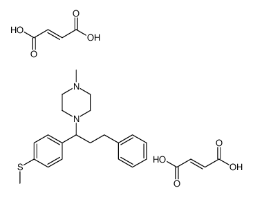 (E)-but-2-enedioic acid,1-methyl-4-[1-(4-methylsulfanylphenyl)-3-phenylpropyl]piperazine结构式