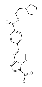 2-pyrrolidin-1-ylethyl 4-[2-(1-ethenyl-5-nitro-imidazol-2-yl)ethenyl]benzoate Structure