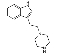 3-(2-(1-哌嗪)乙基)-1H-吲哚结构式