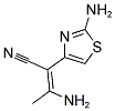 (2E)-3-AMINO-2-(2-AMINO-1,3-THIAZOL-4-YL)BUT-2-ENENITRILE Structure