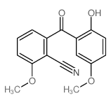 2-(2-hydroxy-5-methoxy-benzoyl)-6-methoxy-benzonitrile Structure