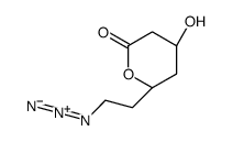 (4R,6R)-6-(2-azidoethyl)-4-hydroxyoxan-2-one结构式