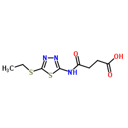 4-{[5-(Ethylsulfanyl)-1,3,4-thiadiazol-2-yl]amino}-4-oxobutanoic acid Structure