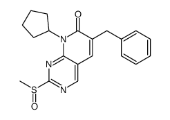 6-Benzyl-8-cyclopentyl-2-methanesulfinyl-8H-pyrido[2,3-d]pyrimidin-7-one结构式