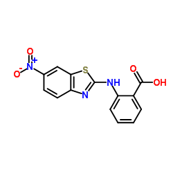 2-[(6-Nitro-1,3-benzothiazol-2-yl)amino]benzoic acid Structure