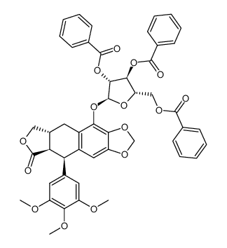 8-O-(2,3,5-Tri-O-benzoyl-α-L-arabinofuranosyl)-β-peltatin-A Structure