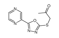 2-Propanone,1-[(5-pyrazinyl-1,3,4-oxadiazol-2-yl)thio]-(9CI)结构式