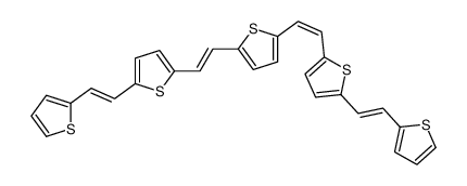 2,5-bis[2-[5-(2-thiophen-2-ylethenyl)thiophen-2-yl]ethenyl]thiophene Structure