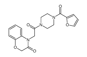 Piperazine, 1-[(2,3-dihydro-3-oxo-4H-1,4-benzoxazin-4-yl)acetyl]-4-(2-furanylcarbonyl)- (9CI)结构式