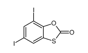 5,7-diiodo-1,3-benzoxathiol-2-one Structure