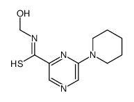 N-(hydroxymethyl)-6-piperidin-1-ylpyrazine-2-carbothioamide Structure