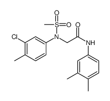 2-(3-chloro-4-methyl-N-methylsulfonylanilino)-N-(3,4-dimethylphenyl)acetamide结构式