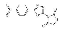 3-[5-(4-nitrophenyl)-1,3,4-oxadiazol-2-yl]-2-sulfanylidene-1,3-thiazolidin-4-one Structure