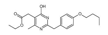 ethyl 2-[2-[(4-butoxyphenyl)methyl]-6-methyl-4-oxo-1H-pyrimidin-5-yl]acetate Structure