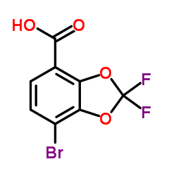 7-Bromo-2,2-difluoro-1,3-benzodioxole-4-carboxylic acid Structure