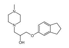 1-(5-Indanyloxy)-3-(4-methyl-1-piperazinyl)-2-propanol Structure