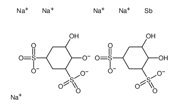 1,3-Cyclohexanedisulfonic acid, 4,5-dihydroxy-, antimony sodium s alt (2:1:5) Structure