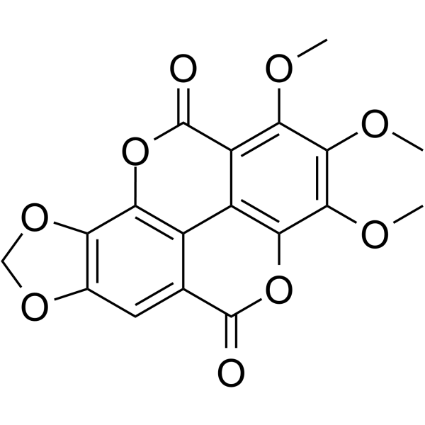 1,2,3-Tri-O-methyl-7,8-O,O-methyleneflavellagic acid结构式