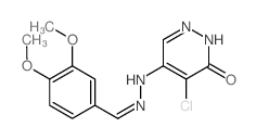 4-chloro-5-[2-[(3,4-dimethoxyphenyl)methylidene]hydrazinyl]-2H-pyridazin-3-one Structure