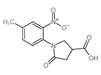 1-(4-Methyl-2-nitrophenyl)-5-oxopyrrolidine-3-carboxylic acid结构式