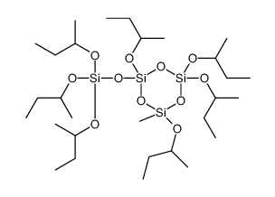 Silicic acid tris(1-methylpropyl)4-methyl-2,4,6,6-tetrakis(1-methylpropoxy)cyclohexanetrisiloxane-2-yl ester结构式