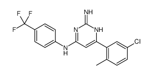 6-(5-chloro-2-methylphenyl)-4-N-[4-(trifluoromethyl)phenyl]pyrimidine-2,4-diamine Structure