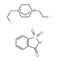 1,4-bis(2-chloroethyl)-1,4-diazoniabicyclo[2.2.1]heptane; 9,9-dioxo-9$l^{6}-thia-8-azabicyclo[4.3.0]nona-1,3,5-trien-7-one Structure