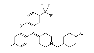 4-[[4-[6-fluoro-2-(trifluoromethyl)thioxanthen-9-ylidene]piperidin-1-yl]methyl]cyclohexan-1-ol Structure