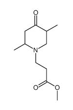 3-(2,5-dimethyl-4-oxo-piperidino)-propionic acid methyl ester结构式