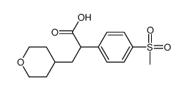 2-[4-(METHANESULFONYL)PHENYL]-3-(TETRAHYDROPYRAN-4-YL)PROPIONIC ACID structure