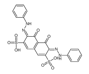 4,5-dioxo-3,6-bis(phenylhydrazinylidene)naphthalene-2,7-disulfonic acid结构式