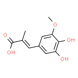 2-Propenoic acid, 3-(3,4-dihydroxy-5-methoxyphenyl)-2-methyl- (9CI)结构式