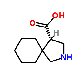 (4S)-2-Azaspiro[4.5]decane-4-carboxylic acid结构式