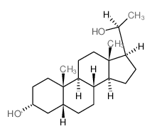 Pregnane-3,20-diol, (3α,5β,20S) structure