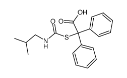 isobutylcarbamoylsulfanyl-diphenyl-acetic acid结构式