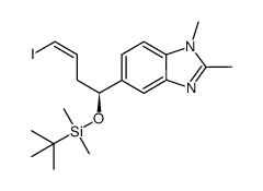 (S,Z)-5-(1-((tert-butyldimethylsilyl)oxy)-4-iodobut-3-en-1-yl)-1,2-dimethyl-1H-benzo[d]imidazole结构式